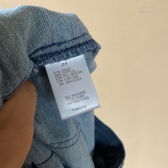 Evereve Wide Legs Pants Chambray Size 24 - Picture 4 of 6